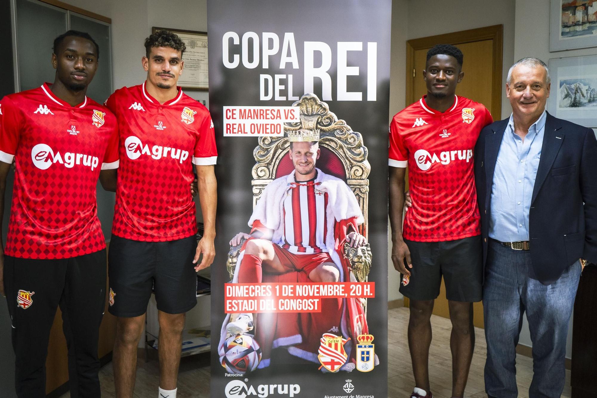 Imatges de la presentació de la campanya "Manresa és el rei", prèvia al CE Manresa-Reial Oviedo de Copa