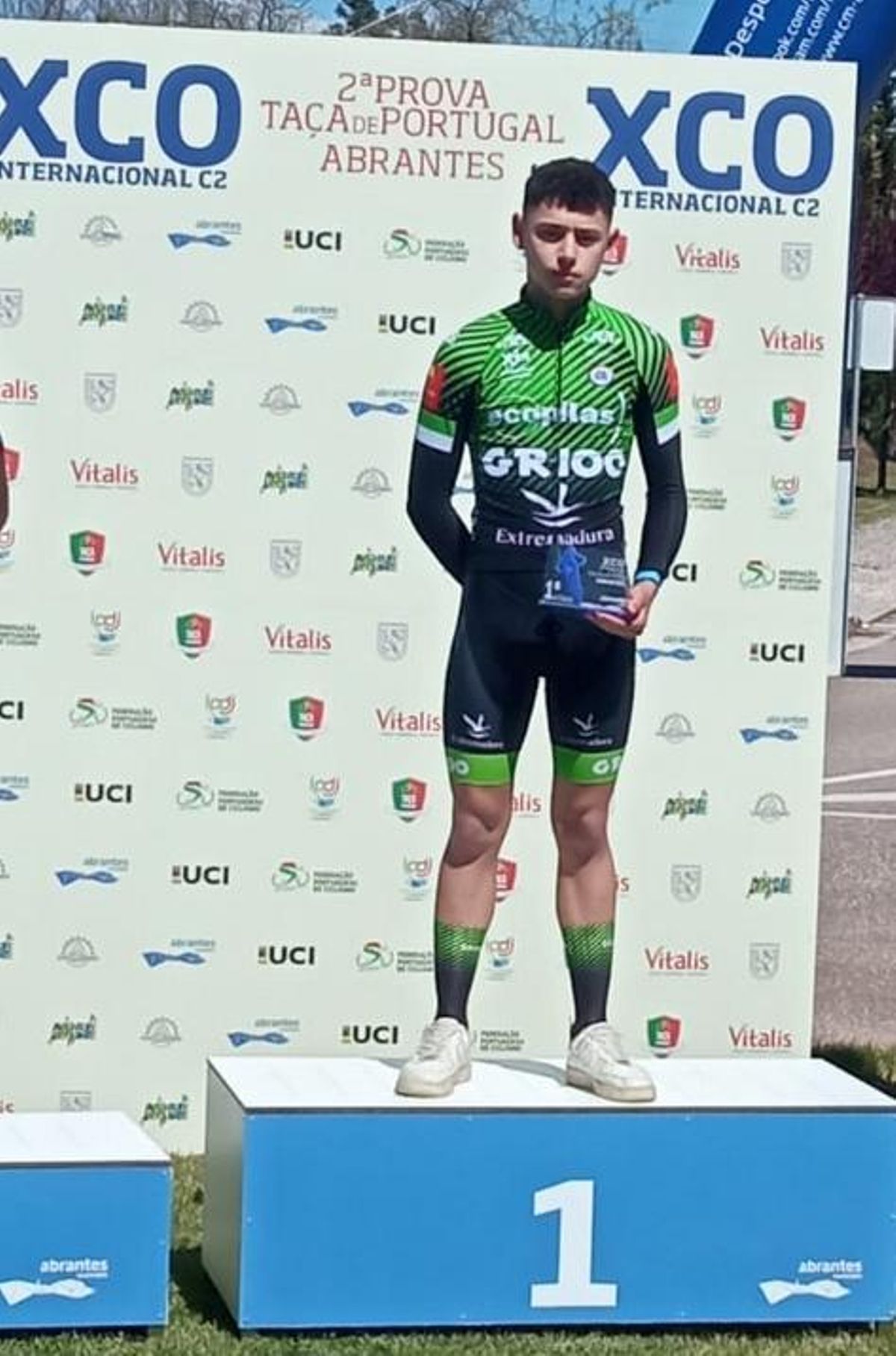 David Vizcaíno, en el podio.