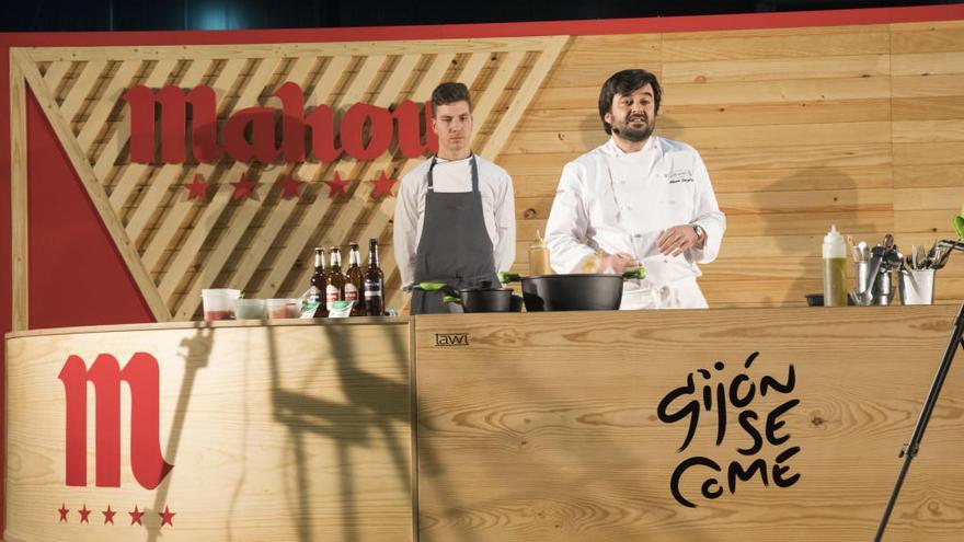 Alberto González, durante su demostración culinaria