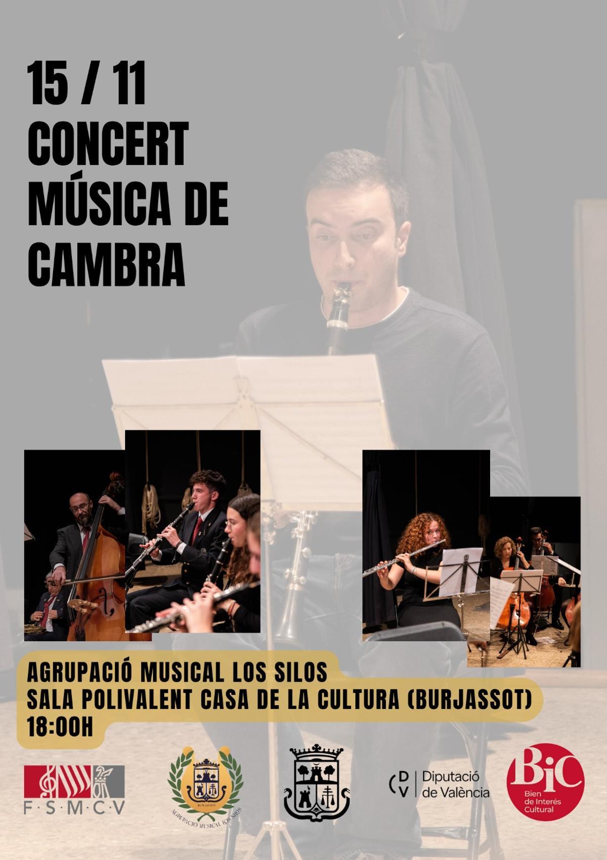 Cartel del concierto del próximo sábado 15 de noviembre.