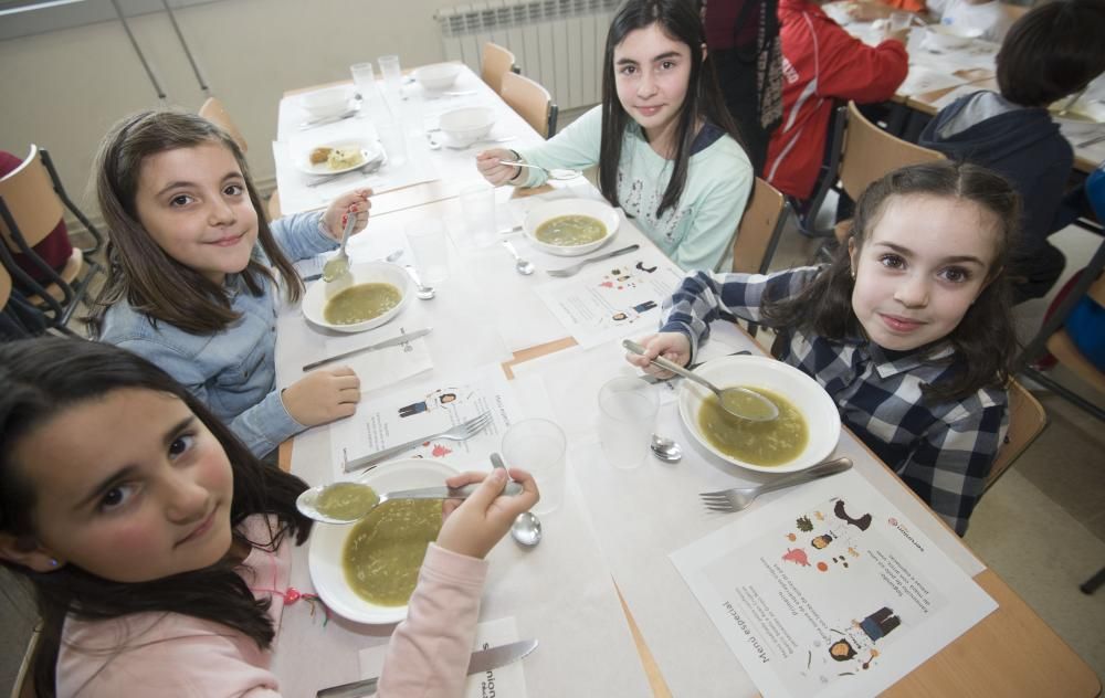 Menú estrella Michelin en el CEIP Novo Arteixo