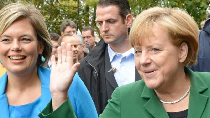 Merkel, este domingo durante un acto en Alemania.