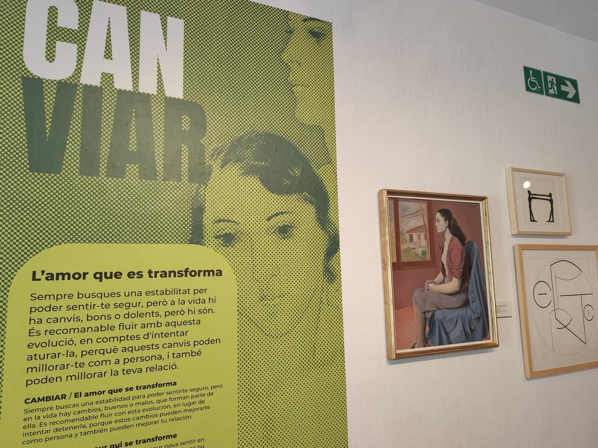 Un dels àmbits de l'exposició que aborda com l'amor és transformador.