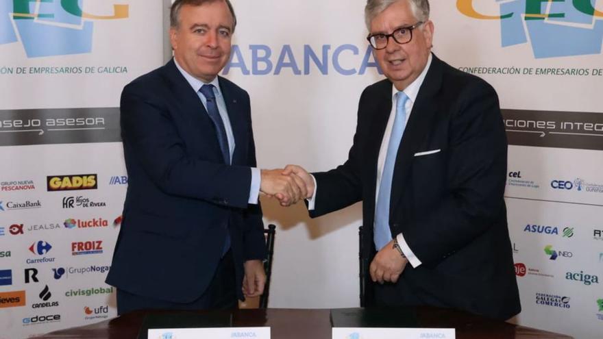 Abanca y la patronal gallega acuerdan un plan de crédito de 600 millones