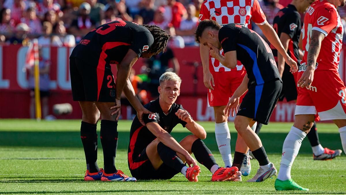 إصابة داني أولمو تبعده عن الملاعب لمدة تصل إلى 5 أسابيع بعد إصابته في مباراة برشلونة ضد جيرونا
