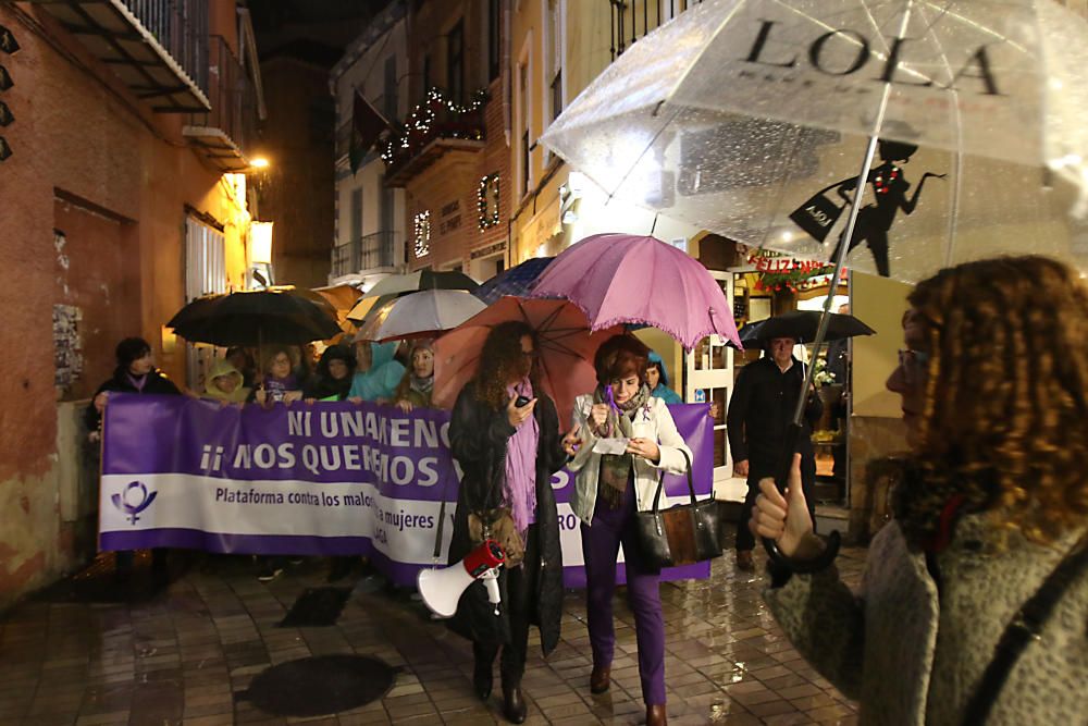 Manifestación en contra de la violencia de género en Málaga