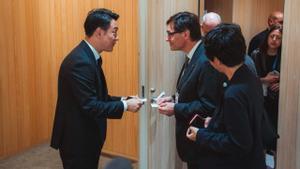 El president de la Generalitat, Salvador Illa, reunido este miércoles con el alcalde de Osaka, Hideyuki Yokoyama