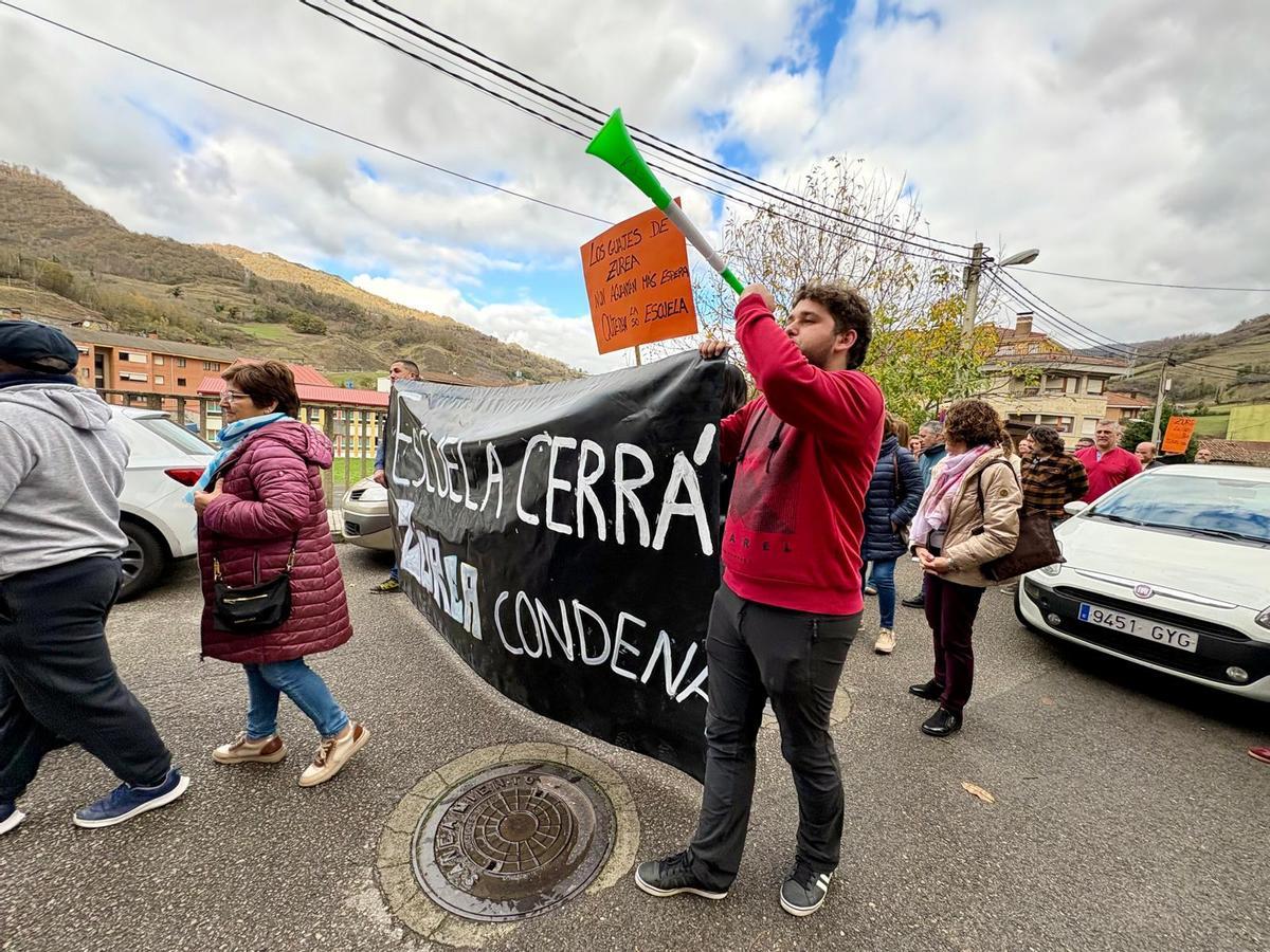 La concentración de protesta.