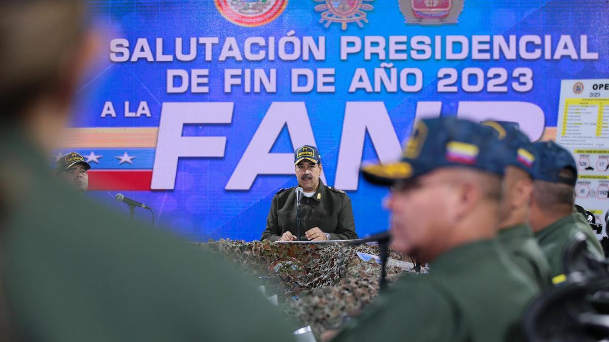 Nicolás Maduro, en un acto militar castrense en Caracas