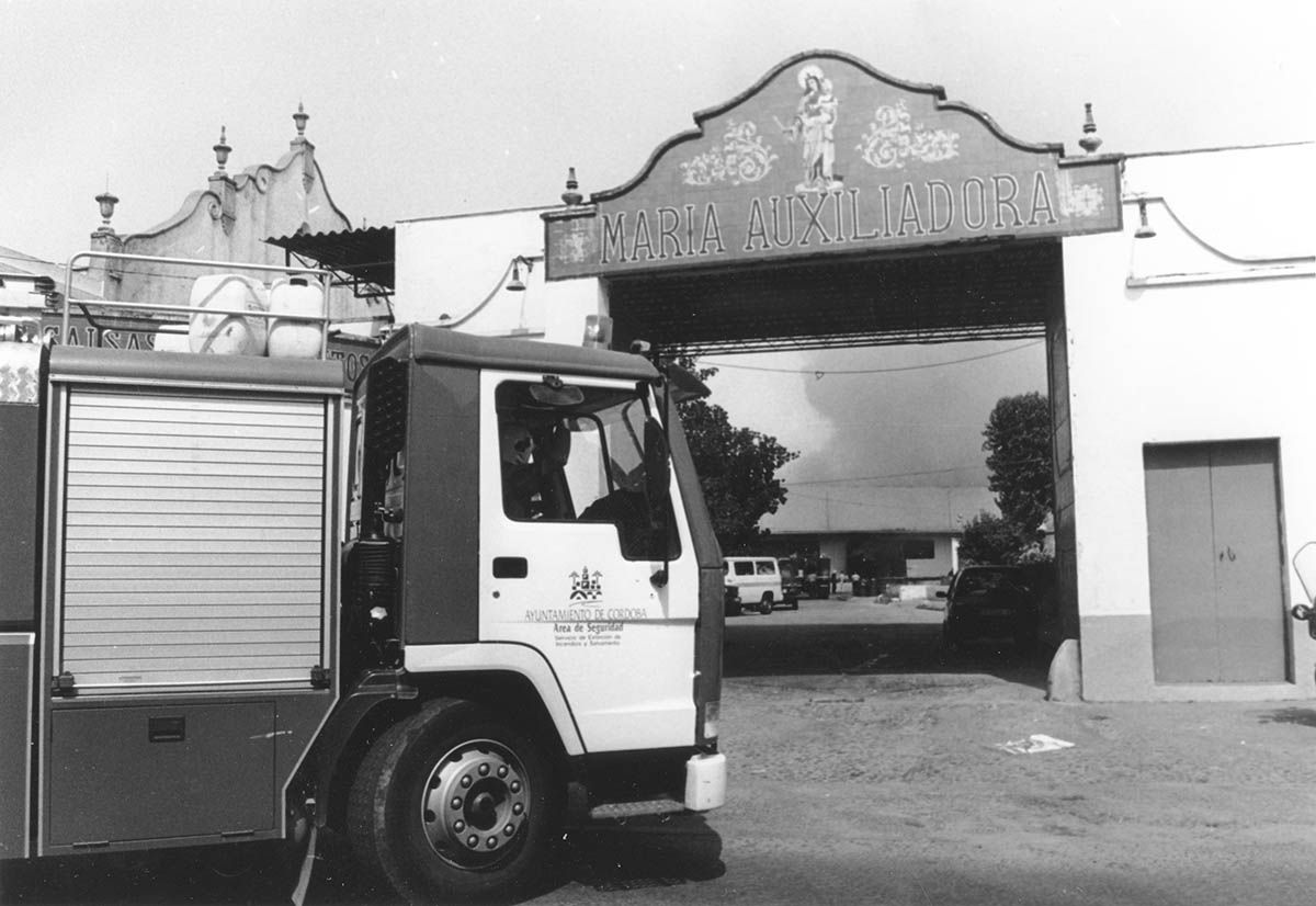 Un incendio en la fábrica en los años 90