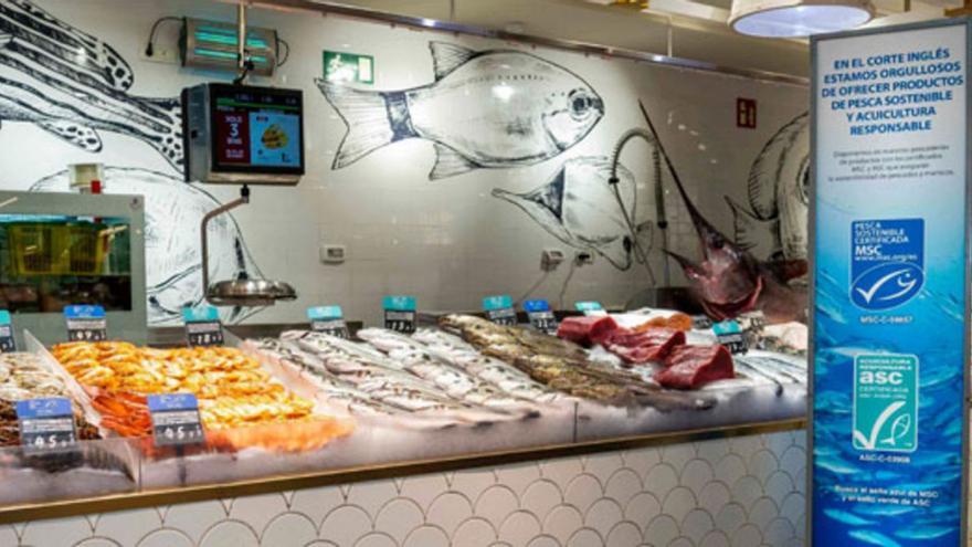 El Corte Inglés certifica un pescado fresco de origen sostenible