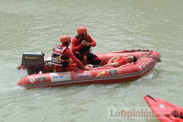 Simulacro en el río Segura