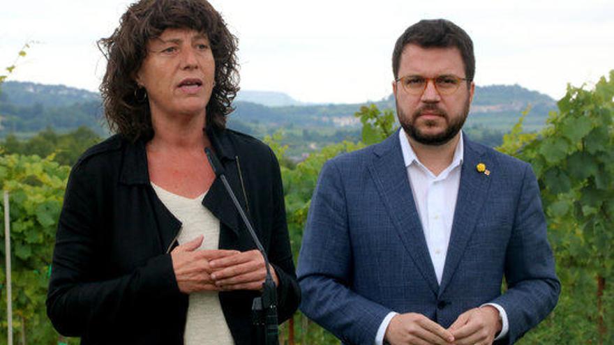 La consellera Teresa Jordà i el vicepresident Pere Aragonès