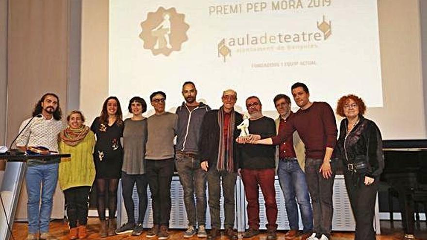 L&#039;entrega del premi Pep Mora, ahir a la Casa de Cultura de Girona.