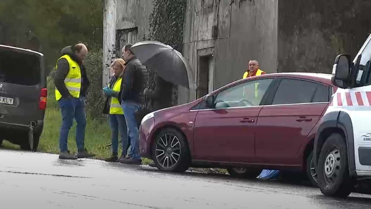 Lugar de la localidad de A Portela, Arzúa, justo donde se produjo el atropello