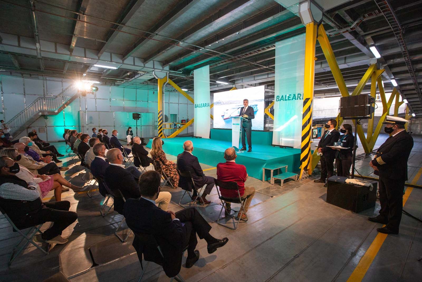 Inauguración del nuevo barco de Baleària, Eleonor Roosevelt.