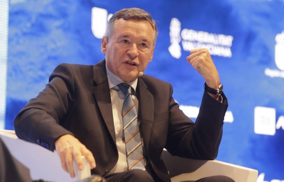 Ángel Simón en el I Foro Económico y Social del Mediterráneo, celebrado en Valencia en 2024, en una imagen de archivo.