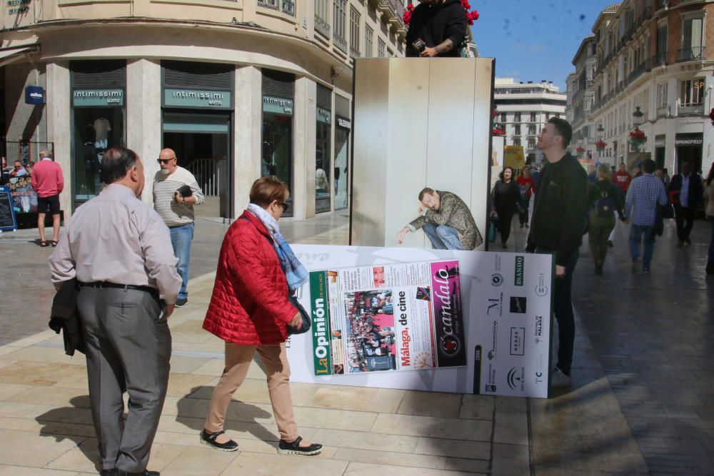 Exposición por el 20 aniversario de La Opinión de Málaga en la calle Larios