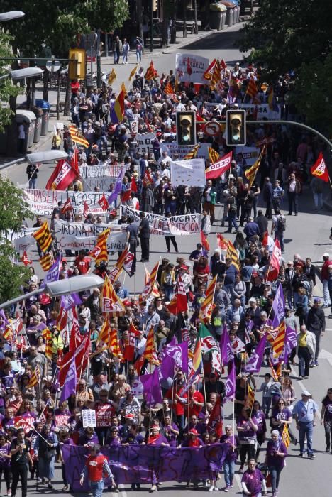 Manifestació del Primer de maig a Girona.