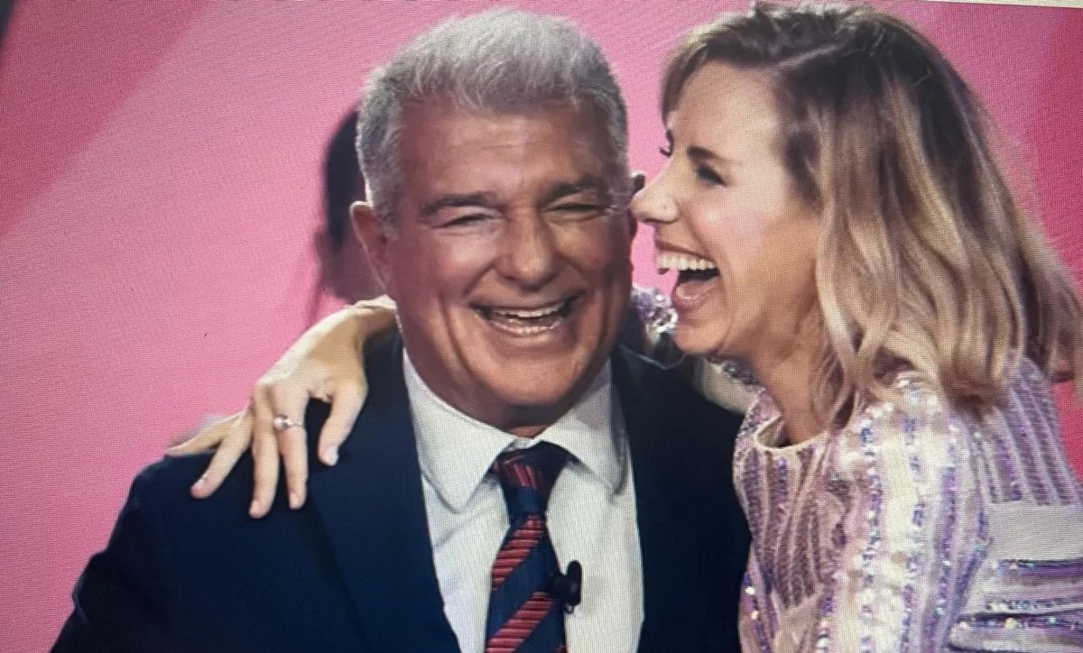 Joan Laporta y Bibana Ballbé, en Bestial, de TV3. Joan Laporta y Bibana Ballbé, en Bestial, de TV3.