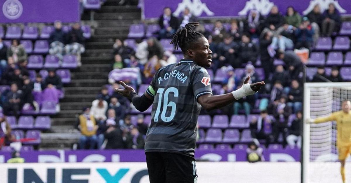 Brian Cipenga, tras anotar el 0-1 al Real Valladolid.