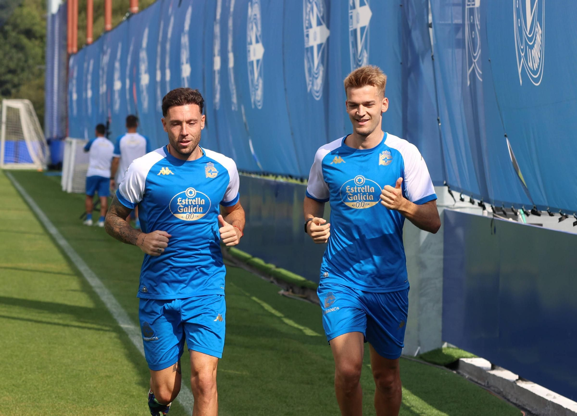 Primer entrenamiento de Luismi Cruz en Abegondo