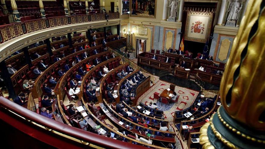 Vista del hemiciclo del Congreso de los Diputados