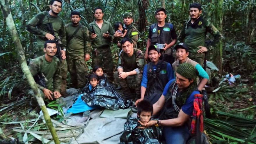 Hallan con vida a los niños desaparecidos hace más de un mes en la selva de Colombia