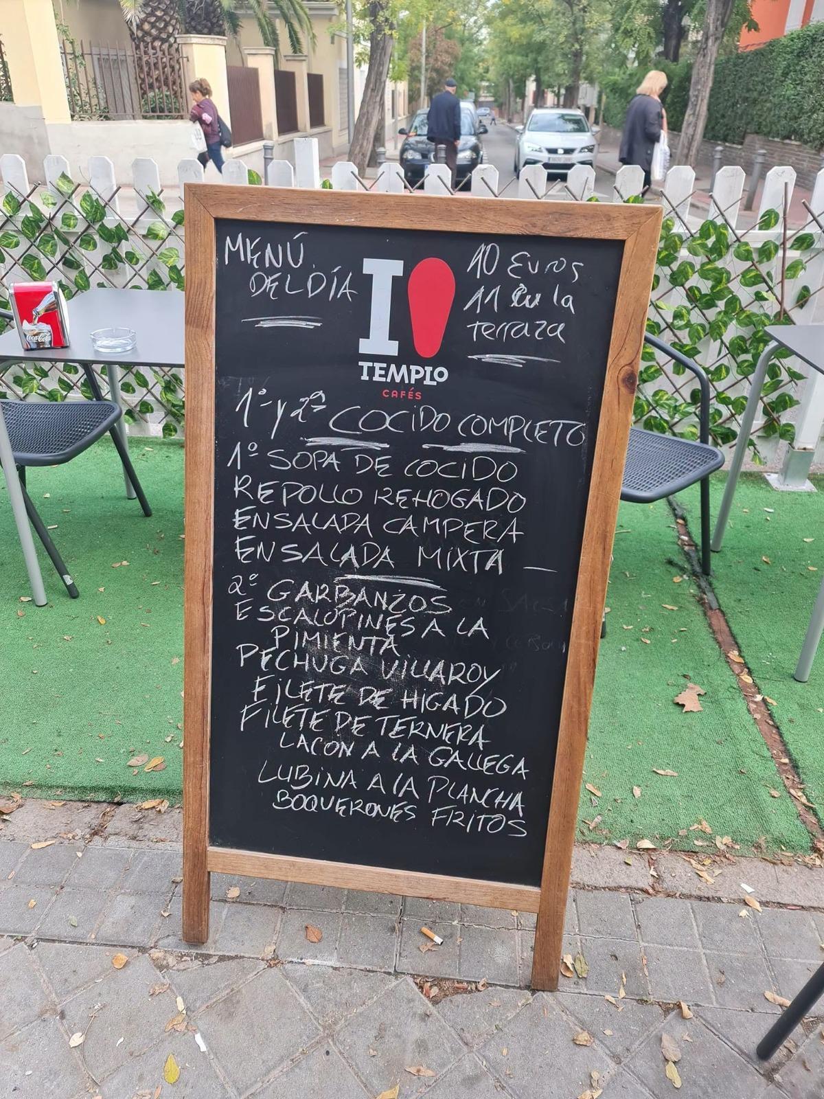 Menú del día de La Prensa.