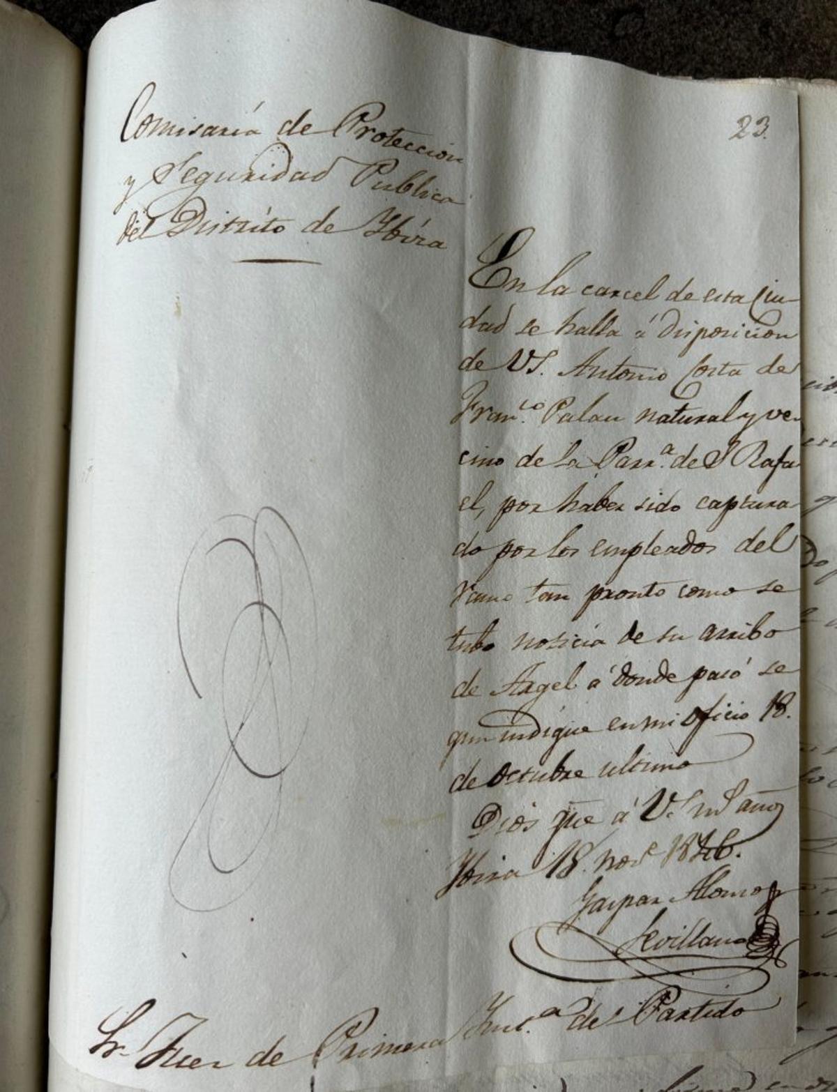 1845. Roben un mocador i dos moltons a Sant Rafel