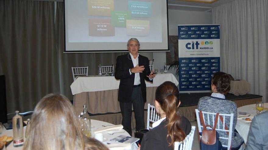 Javier Rovira, durante su intervención en el CIT.