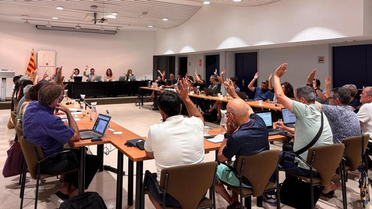 Imatge d'una votació al ple