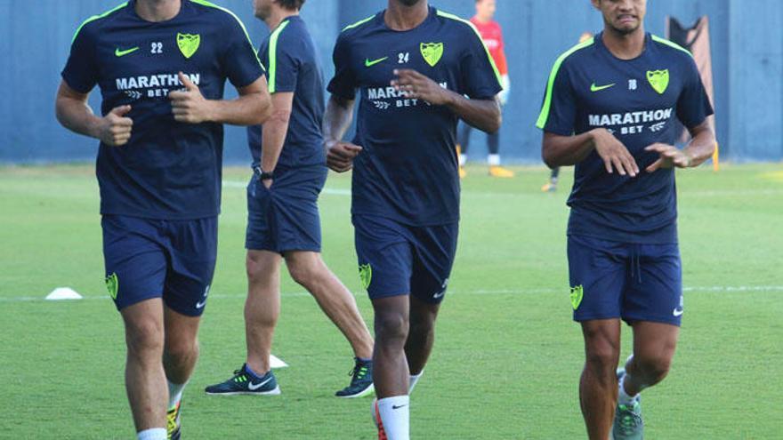 Baysse, Rolan y Rosales, en un entrenamiento.