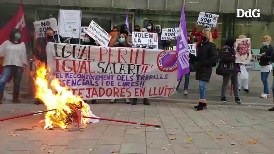 Nova protesta de les netejadores dels centres sanitaris