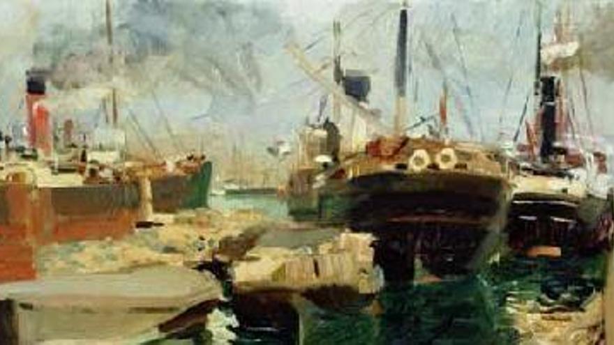 «Puerto de Valencia» (1908), lienzo de Joaquín Sorolla. Propiedad de la Fundación Museo Sorolla.