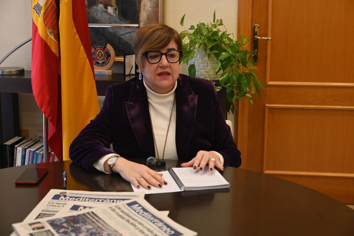 Momento de la entrevista con la subdelegada.