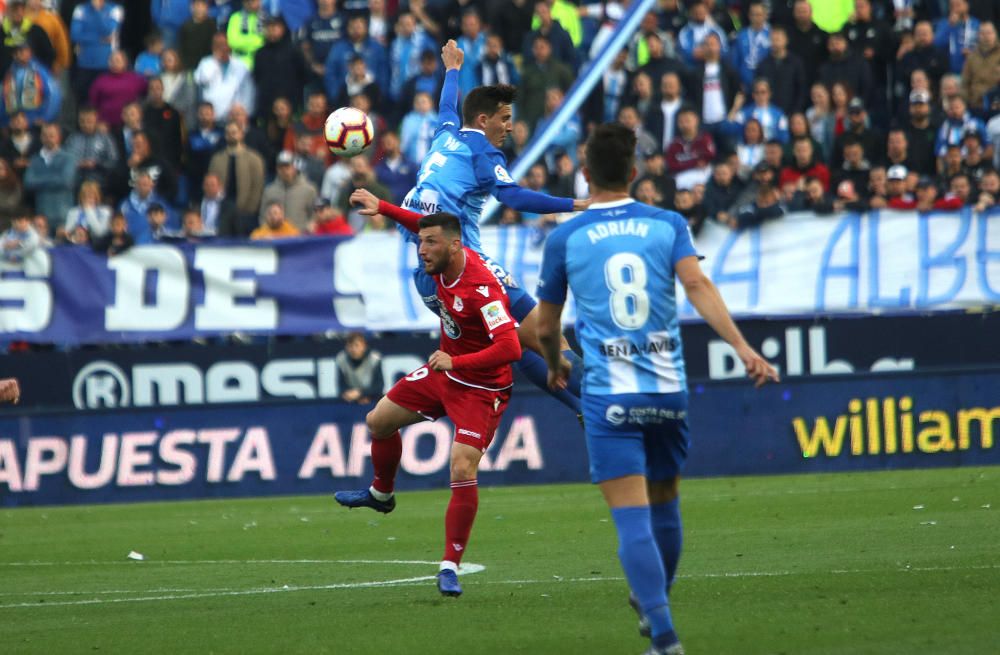 El conjunto malaguista y el gallego igualan a cero en el partido más atractivo de la jornada en la Liga 123