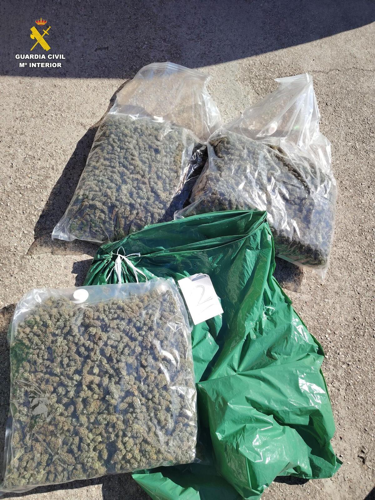 Marihuana incautada en la intervención en la Vall d'Albaida