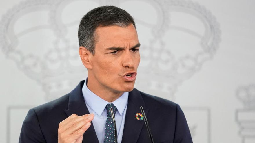 El president del govern espanyol, Pedro Sánchez, en la roda de premsa d&#039;aquest dimarts |