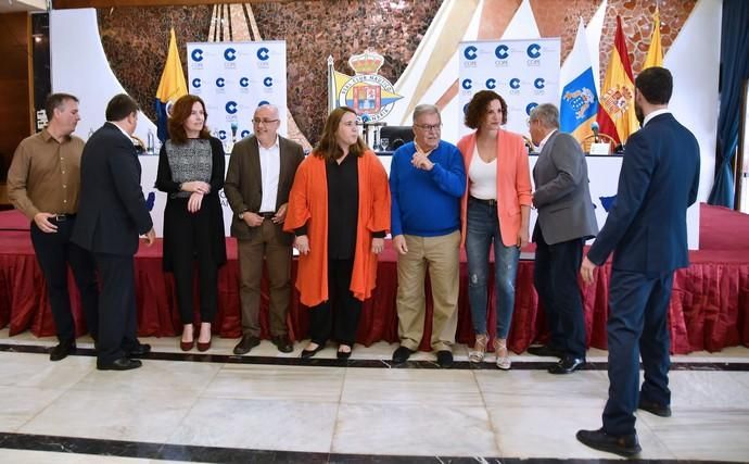 07/05/2019 LAS PALMAS DE GRAN CANARIA. .Los candidatos de los principales partidos al Cabildo de Gran Canaria contrastan sus propuestas en un debate organizado or la cadena COPE, en el Real Club Náutico de Gran Canaria. Nueva Canarias, Antonio Morales. JxGC Coalición Canaria, José Miguel Bravo de Laguna. PP AV, Marco Aurelio Pérez. Sí Podemos, Sara Ramírez. PSOE, Luis Ibarra.  Fotógrafa: YAIZA SOCORRO.  | 07/05/2019 | Fotógrafo: Yaiza Socorro