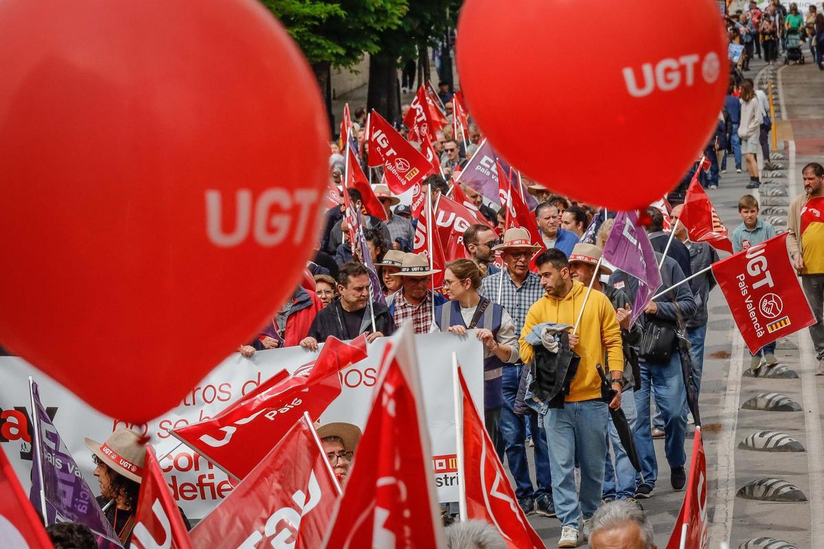 Las imágenes de la manifestación del 1 de Mayo en Alcoy Las imágenes de la manifestación del 1 de Mayo en Alcoy