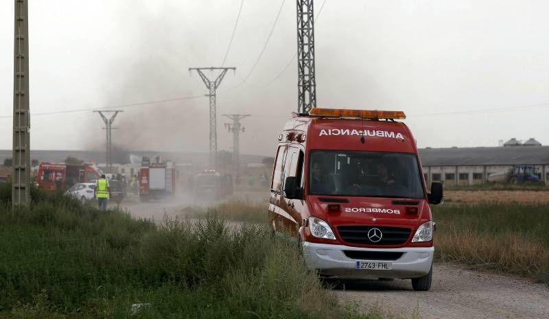 Fotogalería de la explosión de la Pirotecnia Zaragozana