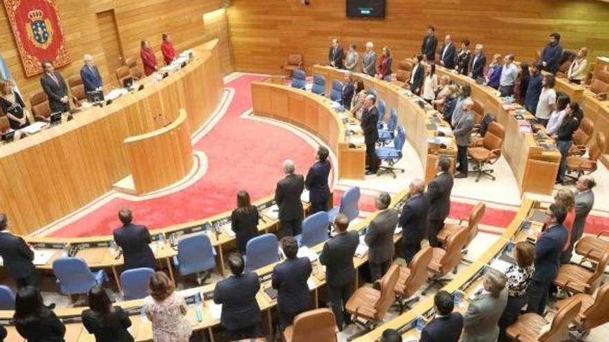 Una de las sesiones del Parlamento gallego.