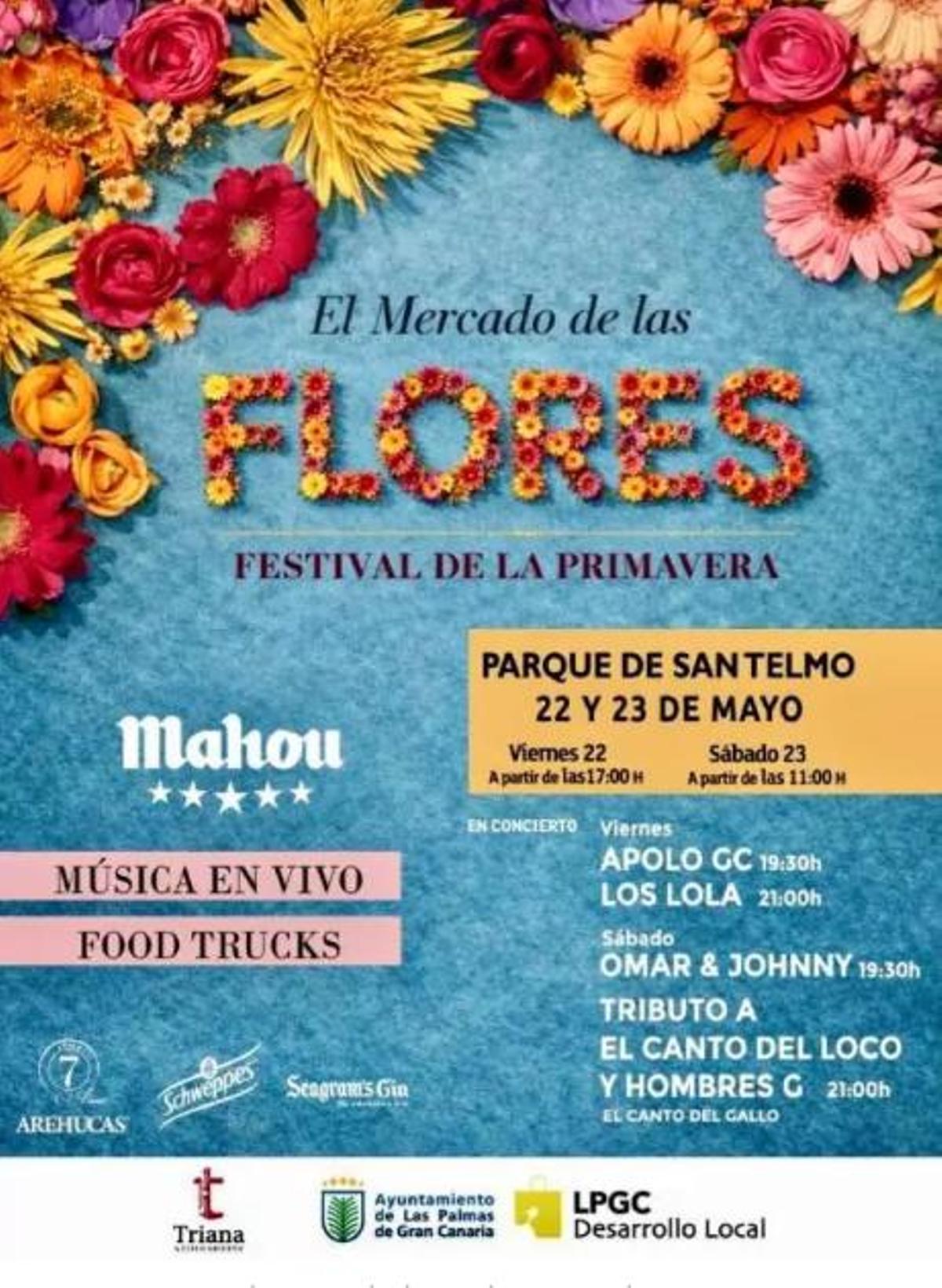 Cartel de El Mercado de las Flores 2026.