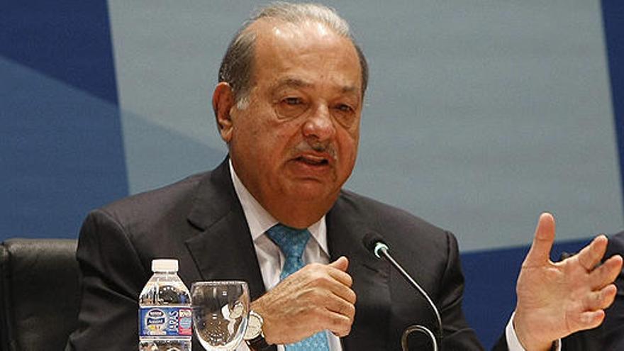 Carlos Slim, la pasada semana en Alicante.