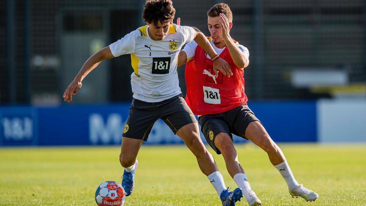 Guillermo, en un entrenamiento con el Borussia Dortmund.