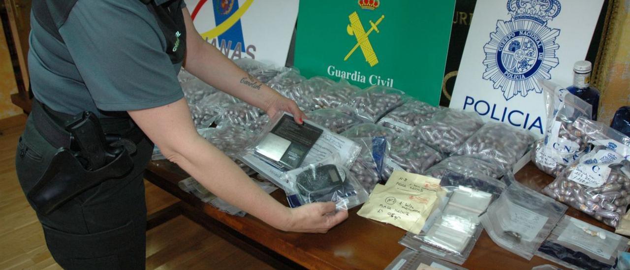 Droga incautada por los investigadores en la operación. // GUARDIA CIVIL