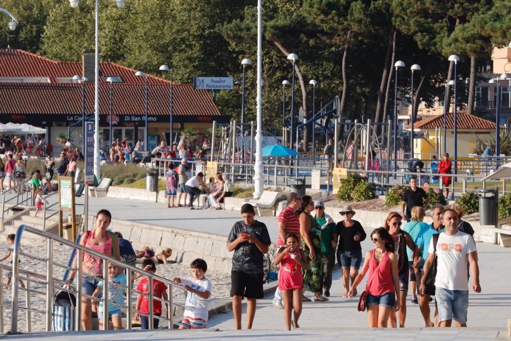 Final del verano a 30 grados en las Rías Baixas