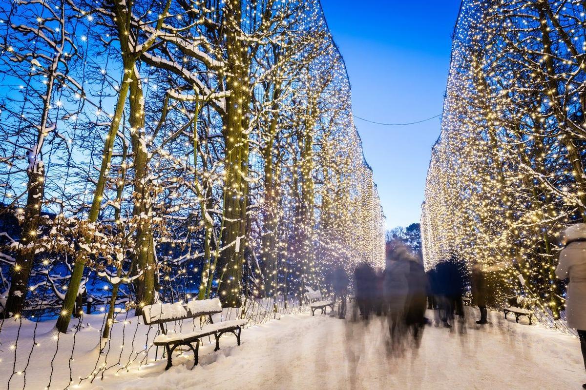 Luces de Navidad en Gdansk, Polonia
