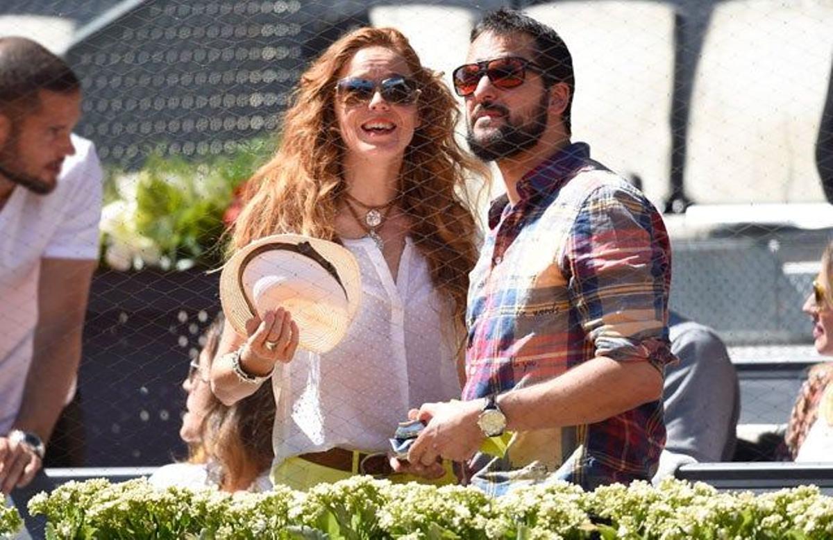 María Castro y José Manuel Villalva en el Mutua Madrid Open de tenis